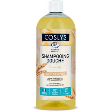 Gel de dus si sampon bio cu Cereale, 1000ml, Coslys
