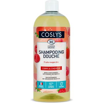 Gel de dus si sampon bio cu Fructe de padure, 1000ml, Coslys