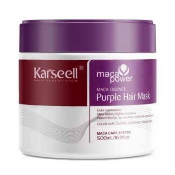 Masca pentru par blond Maca Essence Purple, 500ml, Karseell