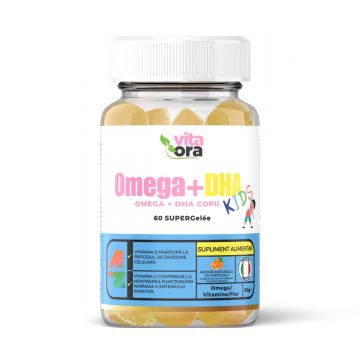 Omega + DHA pentru copii, 60 jeleuri, Vita Ora