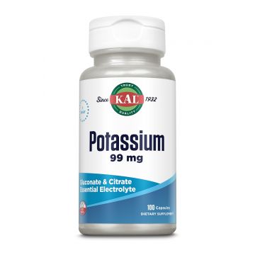 Potassium 99mg KAL, 100 capsule vegetale, Secom