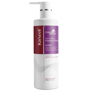Sampon pentru par blond Maca Essence Purple, 500ml, Karseell