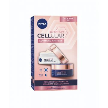 Set rutina anti-rid Cellular Elasticity Crema de zi 50ml + Crema de noapte 50ml, Nivea