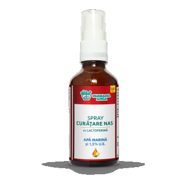 SPRAY CURATARE NAS CU LACTOFERINĂ - APĂ MARINĂ ȘI 1,5% U.E.