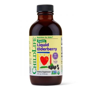 Supliment imunitate copii Liquid Elderberry Childlife Essentials, 118ml, Secom