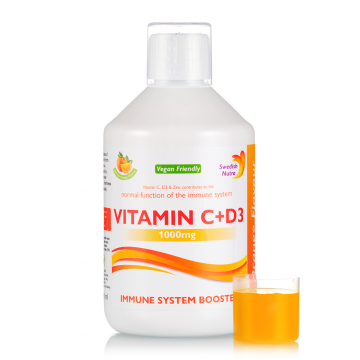 Vitamina C + D3 + Zinc, 500ml, Swedish Nutra