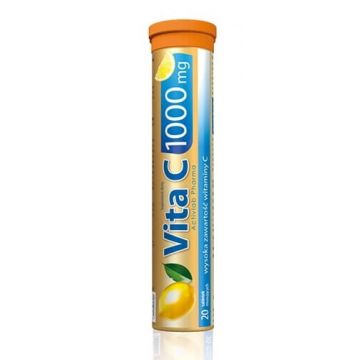 Activlab Pharma Vita C 1000 mg, aromă de lămâie, 20 comprimate efervescente