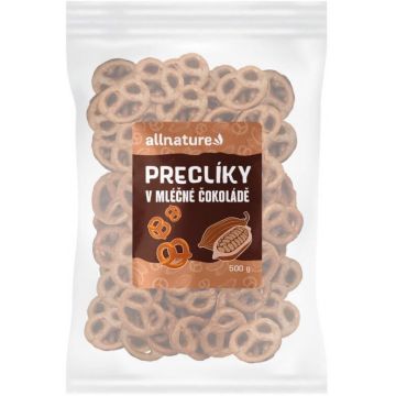 Allnature Covrigei acoperiți cu ciocolată cu lapte 500 g