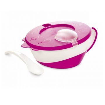 Canpol, Bol cu farfurie, roz, 31/406, 1 buc