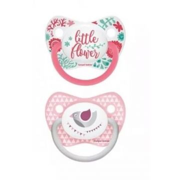 Canpol, suzetă, silicon, anatomică 0-6m 23/951, roz, 2 bucăți