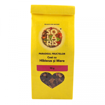 Ceai cu hibiscus si mere, 90 g, Solaris