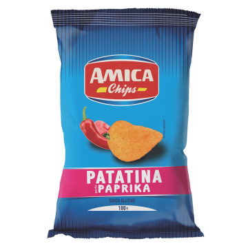 Chipsuri cu paprika, 100 g, Amica