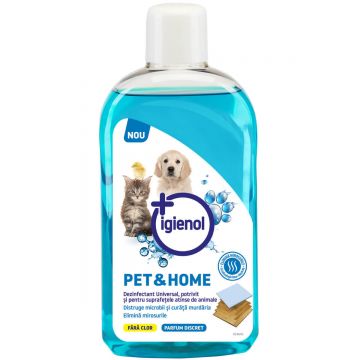 Detergent universal pentru suprafete atinse de animale Pet&Home, 1 litru, Igienol
