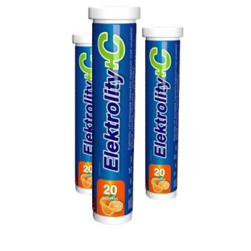 Electroliți + C, 20 comprimate efervescente