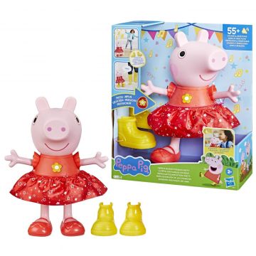 Figurina interactiva Peppa's Muddy Puddles Party, 30 cm, +3 ani, Peppa Pig