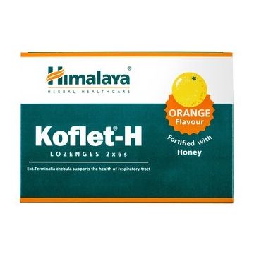 Himalaya Koflet-H aromă de lămâie 12 pastile
