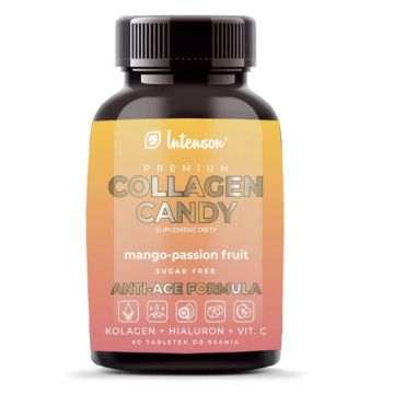 Intenson Colagen Candy cu aromă de mango-maracuja, 60 de pastile