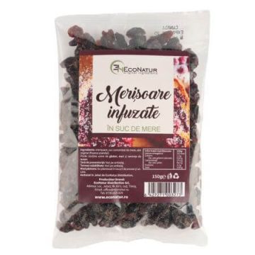 Merisoare infuzate in suc de mere, 150 g, Econatur