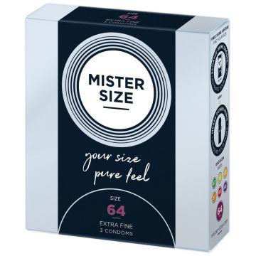 Mister Size, prezervative de 64 mm, 3 bucăți