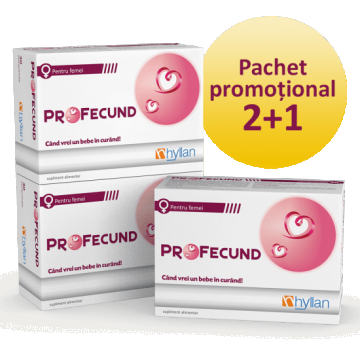 Pachet Profecund (3 la preț de 2), 30 comprimate, Hyllan