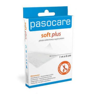 Pasocare Soft Plus, Pansament nețesut, 1 m x 6 cm, 1 buc - Durată lungă de viață!