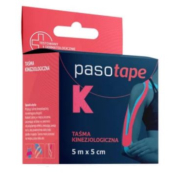 Pasotape Kinesiology dam roz 5m x 5cm - Termen lung!