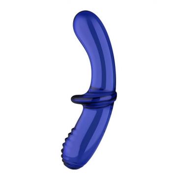 Satisfyer Dildo dublu din sticlă de cristal albastru deschis, 1 buc