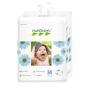 Scutece hipoalergenice Flex&Fit Premium, Medium, Nr. 3, 4-9 kg, 72 bucati, Nateen