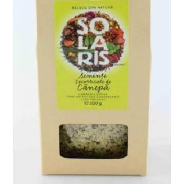 Seminte de canepa decorticate, 100 g, Solaris