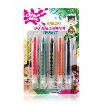 Splash Splash, Creioane de pictat pe față pentru fete, 5 bucăți