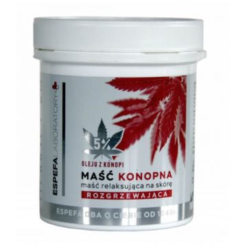 Unguent încălzitor relaxant pentru piele din cânepă, 250 ml