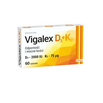 Vigalex D3 + K2, 60 comprimate
