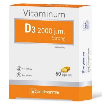 Vitaminum D3 2000 UI, Strong, 60 capsule