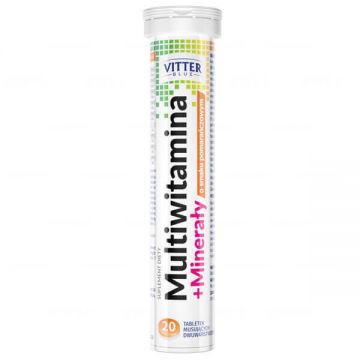 Vitter Blue, Multivitamine + Minerale, 20 comprimate