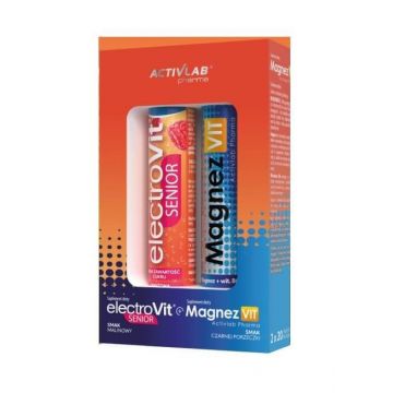 Activlab Pharma, ElectroVit Senior Raspberry 20 comprimate + MagnezVit Blackcurrant 20 comprimate