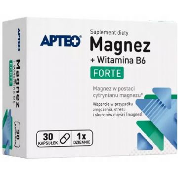 Apteo Magneziu Forte + Vitamina B6, 30 capsule