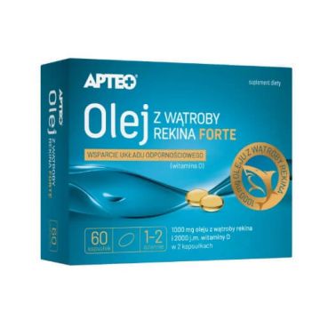 Apteo Ulei de ficat de rechin Forte, 60 capsule