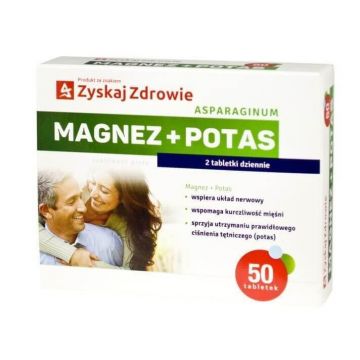 Asparaginum Magneziu + Potasiu, 50 comprimate