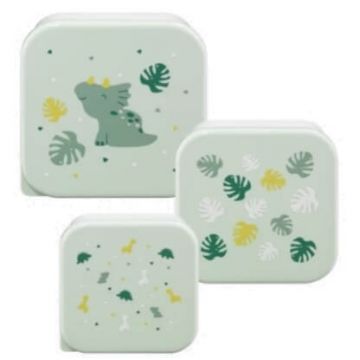 Babylove, Snack Pudka, Dino verde, set de 3 bucăți