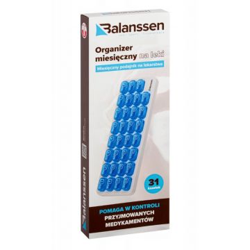 Balanssen Organizator lunar de medicamente 31 tăvi, 1 buc