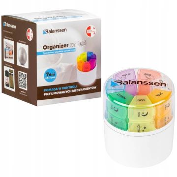 Bifarm, recipient săptămânal pentru medicamente, 4 compartimente