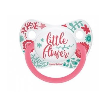 Canpol, Suzetă din silicon, anatomică Wild Nature 6-18m 23/286, coral, 1 buc - Viață lungă!