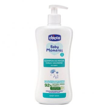 Chicco Baby Moments Șampon pentru corp și păr 0m+, 500ml