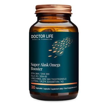 Doctor Life Super Alask Omega Booster pentru susținerea inimii și reducerea inflamației, 30 capsule