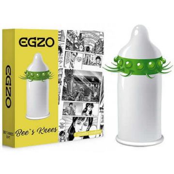 Egzo Bee's Knees Prezervativ cu vârfuri de mângâiere Soft, 1 buc