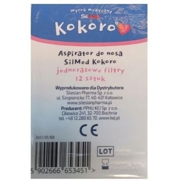 Filtre aspirator de unică folosință SilMed Kokoro, 12 bucăți