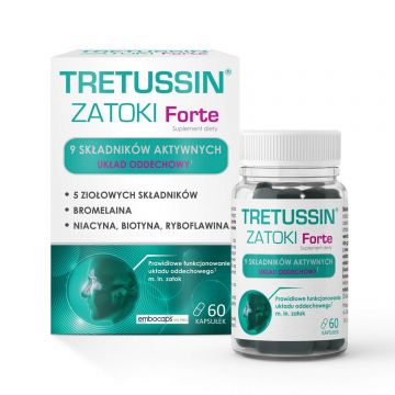 First Aid Kit Tretussin Zatoki Forte, 60 capsule