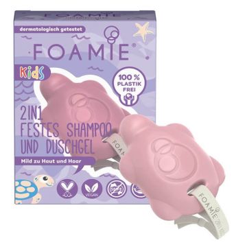 Foamie Ulei de migdale și piersici 2in1 Șampon și duș el, 80g