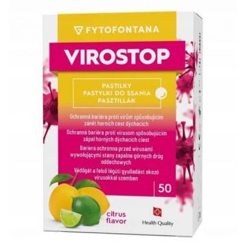 Fytofontana Virostop Pastiluțe cu aromă de citrice, 50 pastiluțe
