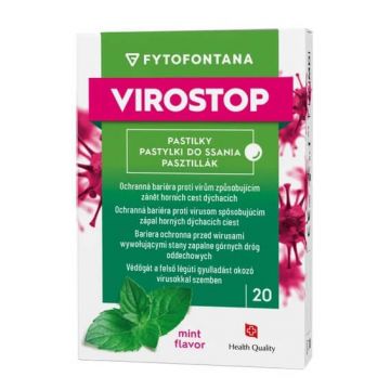 Fytofontana Virostop Pastiluțe cu aromă de mentă, 20 pastiluțe